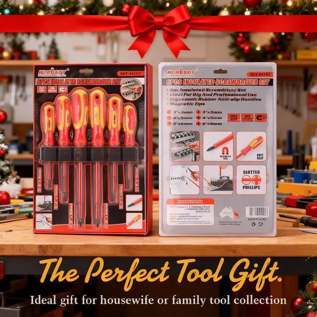 Alt view image 2 of 7 - 6-Piece 1000V Insulated Precision Screwdriver Set, Magnetic Tip CR-V Electrician Tools with Cushion Grip TPR Handle for Electrical Applications