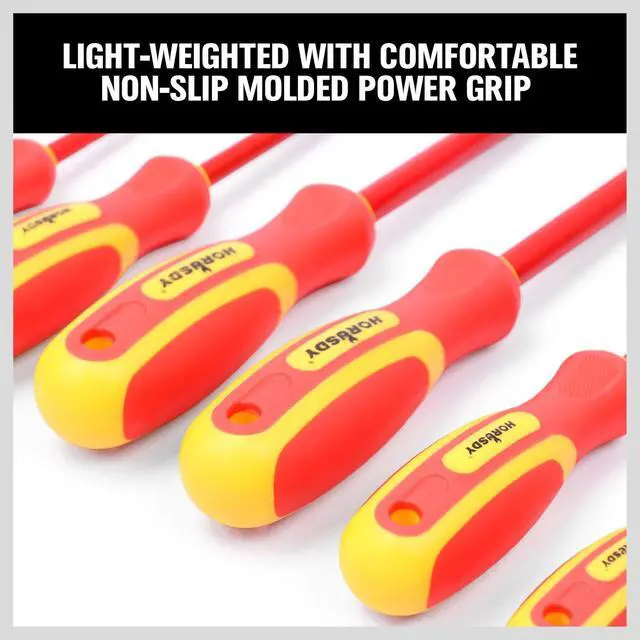 Alt view image 3 of 7 - 6-Piece 1000V Insulated Precision Screwdriver Set, Magnetic Tip CR-V Electrician Tools with Cushion Grip TPR Handle for Electrical Applications