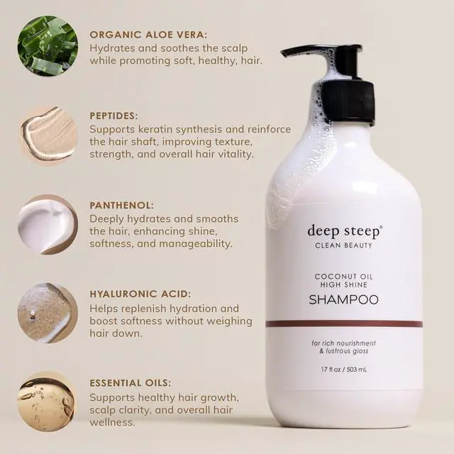 Alt view image 5 of 7 - Nourishing Volume Shampoo, 17 oz Gentle Cleanser with Aloe, Lavender, Kelp, Rice Protein & Glycerin Sulfate-Free, Vegan, Clean Beauty Hair Care, Soft & Full Hair