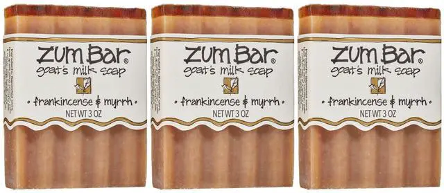 Main image of Goat's Milk Soap Bar - Frankincense & Myrrh, 3 oz (3 Pack) | Turns your shower into an aromatic ritual with nourishing goat's milk and essential oils