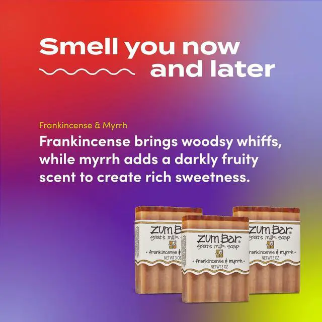 Alt view image 3 of 7 - Goat's Milk Soap Bar - Frankincense & Myrrh, 3 oz (3 Pack) | Turns your shower into an aromatic ritual with nourishing goat's milk and essential oils