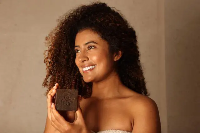Alt view image 4 of 7 - African Black Soap Bar, Patchouli, Lavender & Orange (Balance) Exfoliating Bar Soap for Dry, Combination, Sensitive, Acne-Prone Skin, 4 Oz