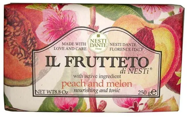 Main image of Nesti dante il frutteto sweetening soap - peach and melon, 8.8oz, 8.8 Ounce