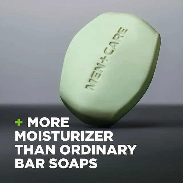 Alt view image 6 of 7 - Men+Care Body + Face Bar Pack (6 Large Bars) + Travel-Size Soap Bar Exfoliating 3-in-1 Charcoal Soap with Clay for Skin Care, Hands & Shaving
