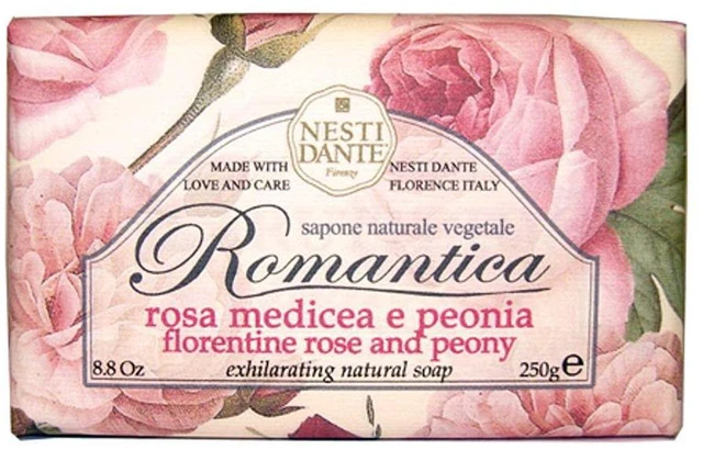 Main image of Dante Romantica Exhilarating Natural Soap - Florentine Rose & Peony 250g/8.8oz