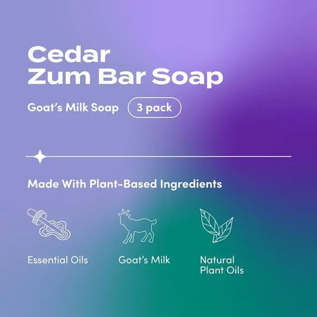 Alt view image 2 of 7 - Goat's Milk Soap - Cedar - 3 oz (3 Pack) | Turns your shower into an aromatic ritual with nourishing goat's milk and essential oils