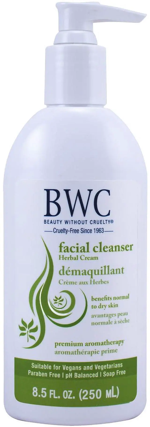 Main image of Facial Cleanser, Herbal Cream Moisturizing Face Wash with Plant Oils, Essential Oils & Botanical Extracts + Cotton Round