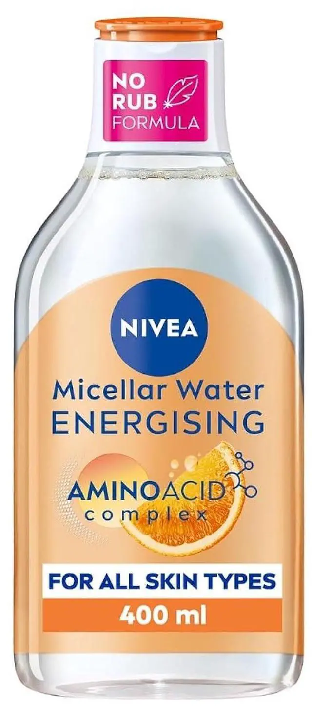 Main image of Energizing Micellar Water Facial Cleanser with Vitamin C and Amino Acid Complex, Gentle Makeup Removal and Daily Face Cleansing Liquid for Face Eyes and Lips, Fragrance Free, 400 ml / 13.5 fl oz