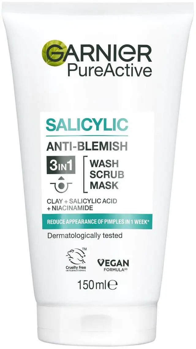 Main image of Skin Naturals Pure 3in1 Wash+scrub+mask : 150ml.