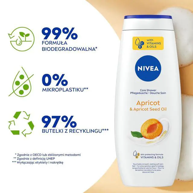 Alt view image 5 of 6 - Apricot & Apricot Seed Oil Nourishing Shower Gel for Women and Men, 500 ml Mild Daily Body Cleanser with Vitamins C & E, pH-Balanced Hydrating Formula for Smooth Skin