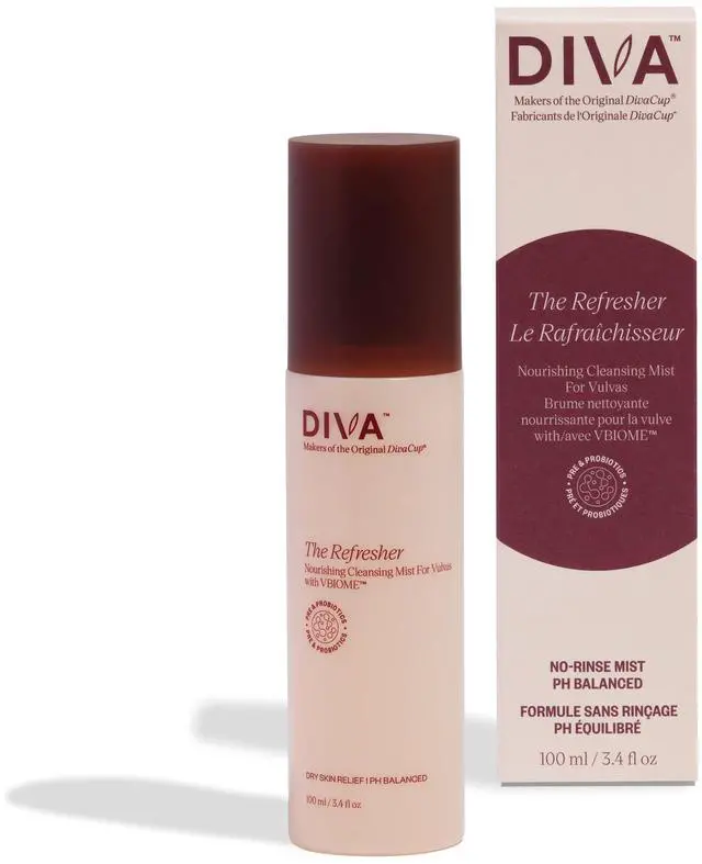 Main image of Refresher, Fragrance-Free Spray Vulva Cleanser, 100 mL | Gentle, No-Rinse Plant-Based Refresher Spray to Lock in Moisture and Support a Healthier Vulvar Microbiome