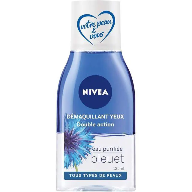 Alt view image 4 of 5 - Double Action Cornflower Eye Makeup Remover (2 x 125 ml), Two-Phase Facial Cleanser Enriched with Purified Water, Waterproof Makeup Remover for Women for All Skin Types