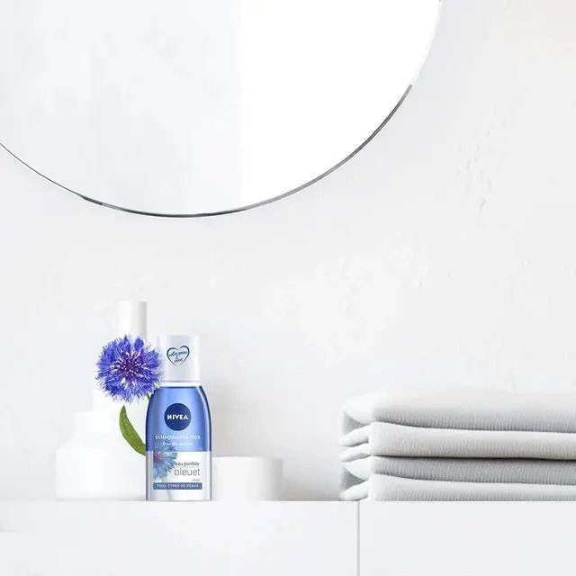 Alt view image 5 of 5 - Double Action Cornflower Eye Makeup Remover (2 x 125 ml), Two-Phase Facial Cleanser Enriched with Purified Water, Waterproof Makeup Remover for Women for All Skin Types
