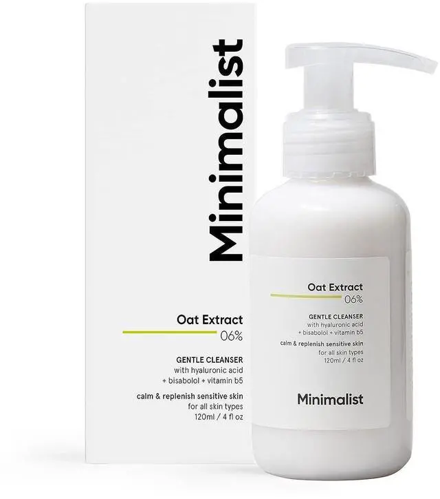 Main image of 6% Oat Extract Gentle Cleanser with Hyaluronic Acid for Sensitive, Dry & Dehydrated Skin | Provides Hydration & Barrier Repair | For Women & Men | 4 Fl Oz / 120 ml