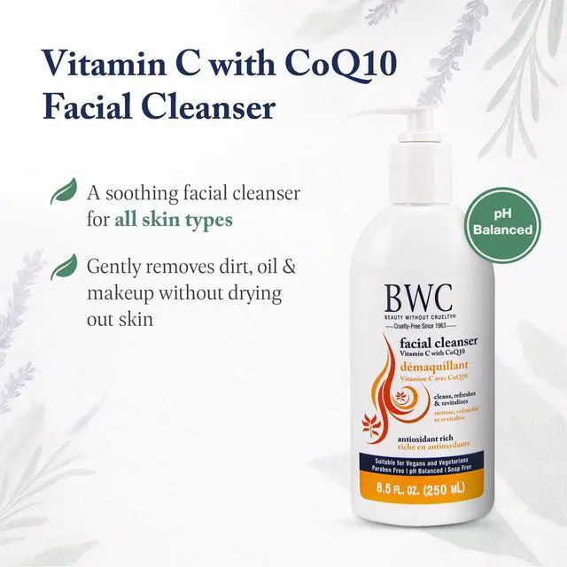 Alt view image 3 of 7 - Vitamin C Facial Cleanser with CoQ10 Foaming Face Wash Infused with Essential Oils & Botanical Extracts + Cotton Round