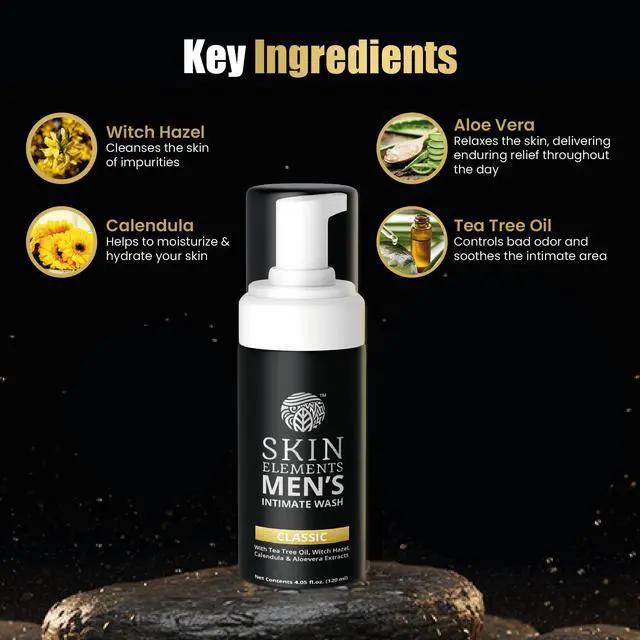 Alt view image 4 of 7 - Mens Intimate Wash | Tea Tree Oil & Aloe Vera | 4.05 Fl Oz