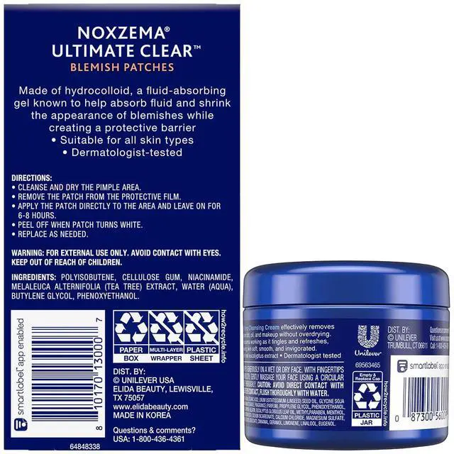 Alt view image 2 of 7 - Ultimate Clear Blemish Patches with Niacinamide and Tea Tree + Original Deep Cleansing Cream, Facial Cleanser