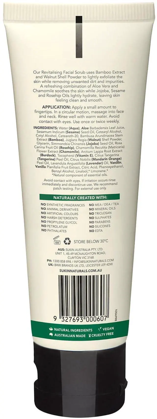 Alt view image 2 of 7 - Organics Revitalizing Face Scrub, Hydrating Cream-Based Facial Exfoliator with Bamboo Extract & Walnut Shell Exfoliant, Cleansing & Soothing, Normal to Dry Skin Types, Paraben Free, 4.23 Fl Oz