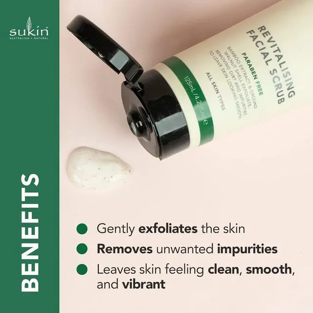 Alt view image 3 of 7 - Organics Revitalizing Face Scrub, Hydrating Cream-Based Facial Exfoliator with Bamboo Extract & Walnut Shell Exfoliant, Cleansing & Soothing, Normal to Dry Skin Types, Paraben Free, 4.23 Fl Oz