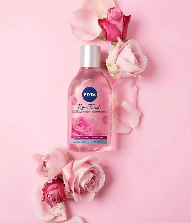Alt view image 3 of 6 - Rose Touch Dual-Phase Micellar Cleansing Water 400 ml Refreshing Facial Cleanser and Makeup Removal Solution with Rose Water for Everyday Skin Care