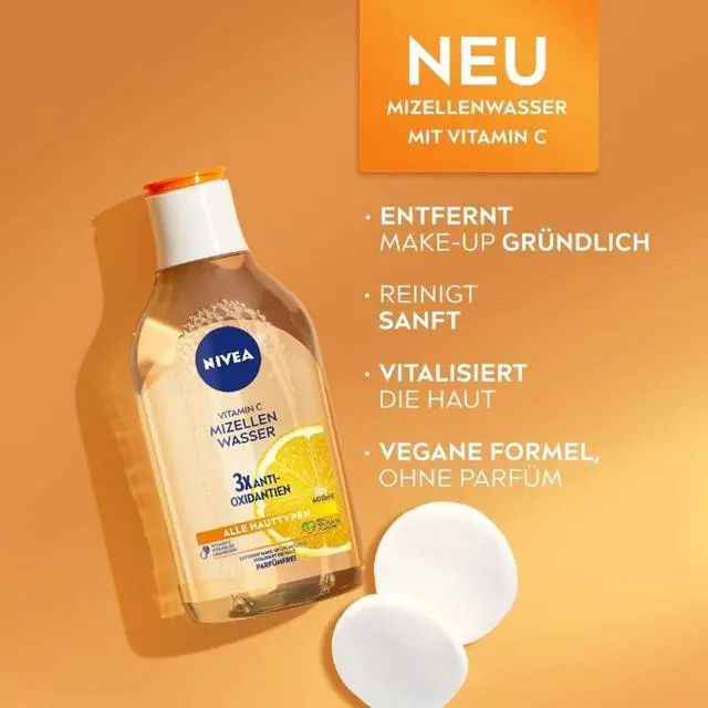 Alt view image 4 of 6 - Energizing Micellar Water Facial Cleanser with Vitamin C and Amino Acid Complex, Gentle Makeup Removing and Daily Face Cleansing Liquid for Face Eyes and Lips, Fragrance Free, 13.53 fl oz Bottle