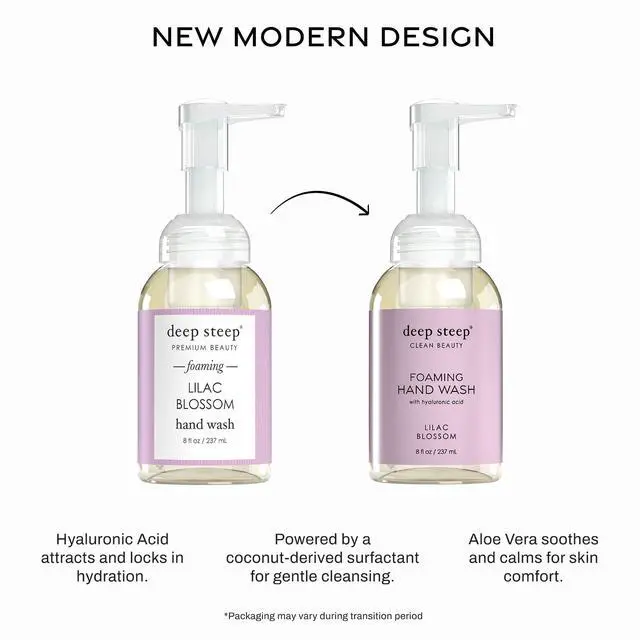 Alt view image 3 of 7 - Foaming Hand Wash, Lilac Blossom, 8 oz Gentle Cleanser with Aloe, Argan Oil, Shea Butter & Hyaluronic Acid Vegan, Clean Beauty, Soft & Hydrated Hands