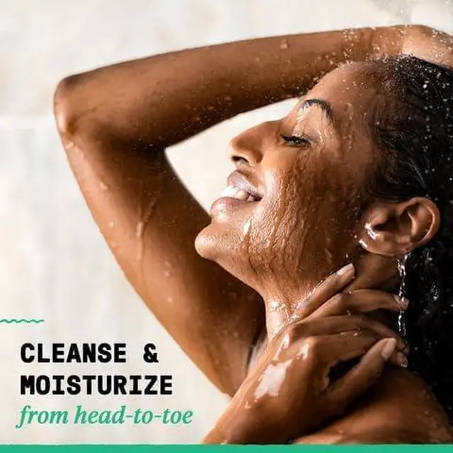 Alt view image 6 of 7 - Authentic African Black Soap Variety 2-Pack All-In-One Liquid Soap, Travel-Size Eucalyptus Tea Tree + Full-Size Peppermint Body Wash, Face Wash, Shampoo, Shaving Soap