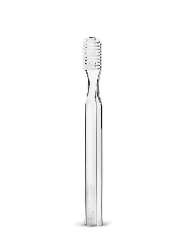 Main image of New Generation 45° Toothbrush, Clear, Soft Dupont® Bristles | Patented 45° Angled Manual Brush, Cleans Below Gumline, Ergonomic Handle, Veneer Safe, Replace Every 3 Months