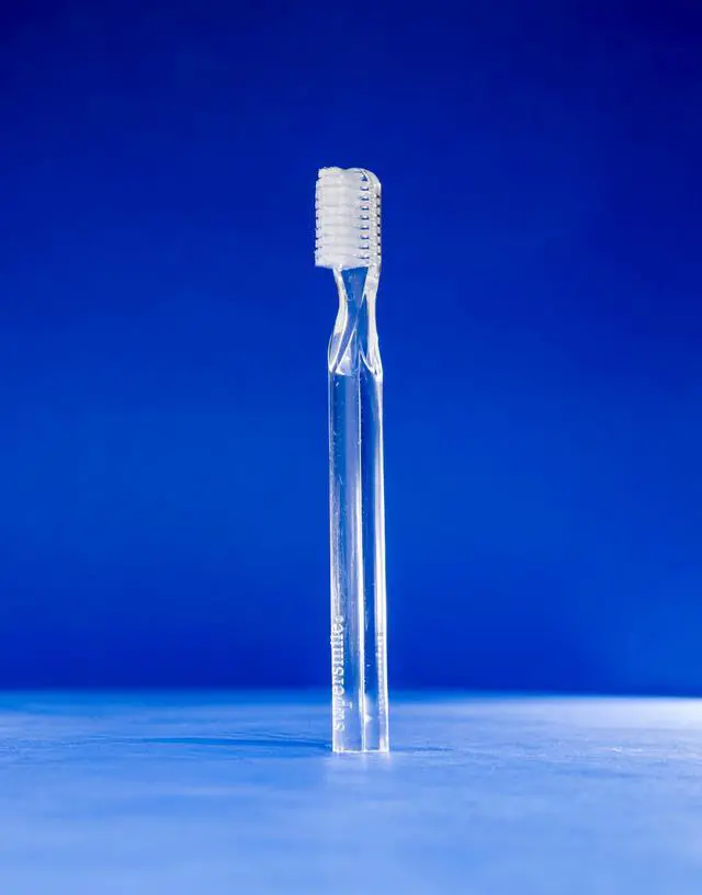 Alt view image 7 of 7 - New Generation 45° Toothbrush, Clear, Soft Dupont® Bristles | Patented 45° Angled Manual Brush, Cleans Below Gumline, Ergonomic Handle, Veneer Safe, Replace Every 3 Months