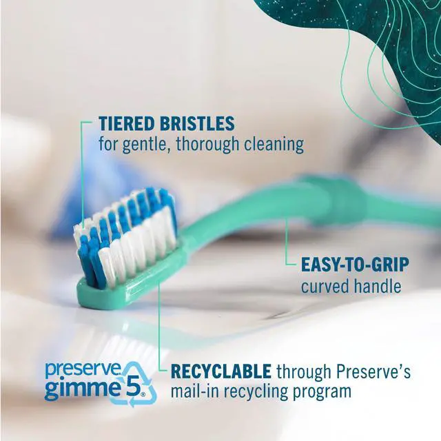 Alt view image 2 of 7 - Ocean Plastic Initiative Adult Toothbrush, Made in USA from Recycled Ocean Plastic, Coral, Soft, 1 Count