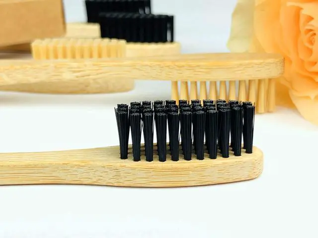 Alt view image 2 of 7 - Bamboo Toothbrush Medium Bristle, 10Pcs Biodegradable Bulk Wooden Toothbrushes