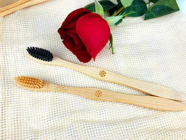 Alt view image 7 of 7 - Bamboo Toothbrush Medium Bristle, 10Pcs Biodegradable Bulk Wooden Toothbrushes