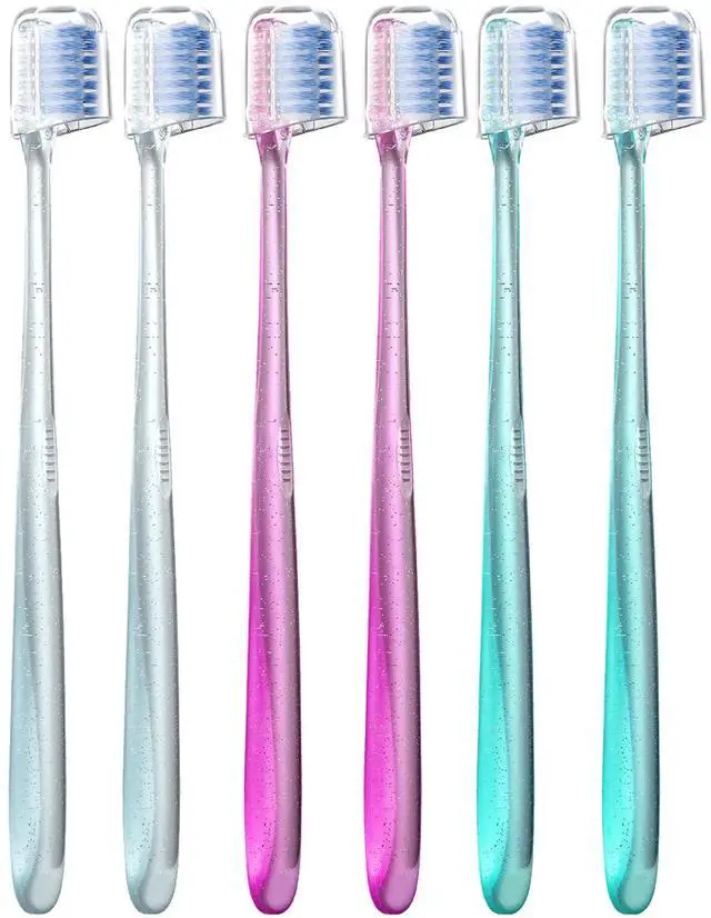 Main image of V-Shaped Orthodontic Toothbrush for Braces with Cover, Soft Bristles