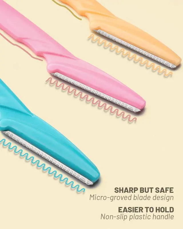Alt view image 2 of 6 - Razor, Face Razors for Women and Men, Multipurpose Eyebrow Razor, Dermaplaning Tool for Face by , Multi-Color (12 Pcs)