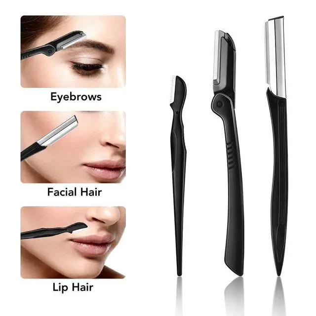 Alt view image 3 of 7 - Eyebrow Kit, Multipurpose Exfoliating Dermaplaning Tool Face kits | Eyebrow Razor Eyebrow Tool Kit for Women Girl, Men for Eyebrow Grooming Set (9 in 1)