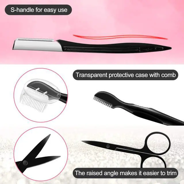 Alt view image 4 of 7 - Eyebrow Kit, Multipurpose Exfoliating Dermaplaning Tool Face kits | Eyebrow Razor Eyebrow Tool Kit for Women Girl, Men for Eyebrow Grooming Set (9 in 1)