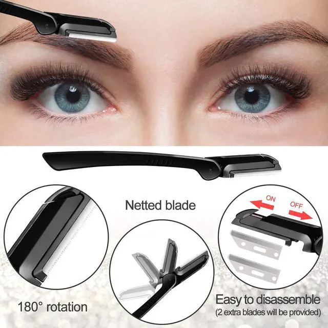 Alt view image 5 of 7 - Eyebrow Kit, Multipurpose Exfoliating Dermaplaning Tool Face kits | Eyebrow Razor Eyebrow Tool Kit for Women Girl, Men for Eyebrow Grooming Set (9 in 1)