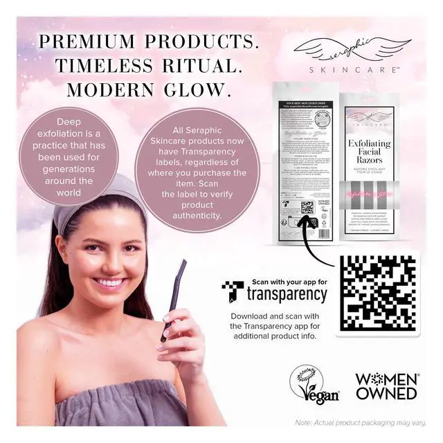 Alt view image 7 of 7 - Exfoliating Facial Razors Blades 3pc for Women Face, Eyebrows & Peach Fuzz | Wheat Straw Handle & Swedish Stainless Steel Blades, Dermaplane Face Razor for Women, Eyebrows, Peach Fuzz & Exfoliation