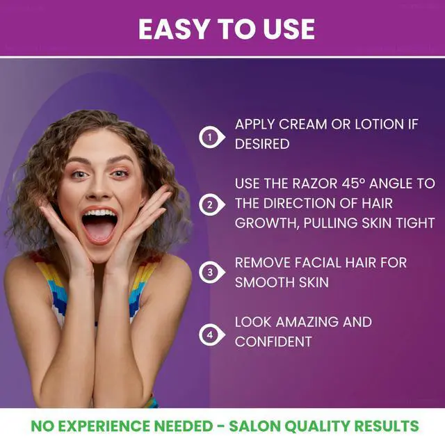 Alt view image 3 of 7 - Eyebrow Razor - Dermaplane for Women - Dermaplaning Tool for Face | Peach Fuzz Remover, Exfoliates Skin, Facial Hair Touchups, Microblade Use, Dermaplane Blade, Facial Razors by Friendly Razor