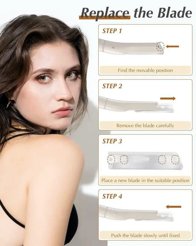 Alt view image 3 of 7 - Razor for Face Professional, Facial Razors for Women&Men Face with 20 Blade Refills, Eyebrow Razor for Women and Men