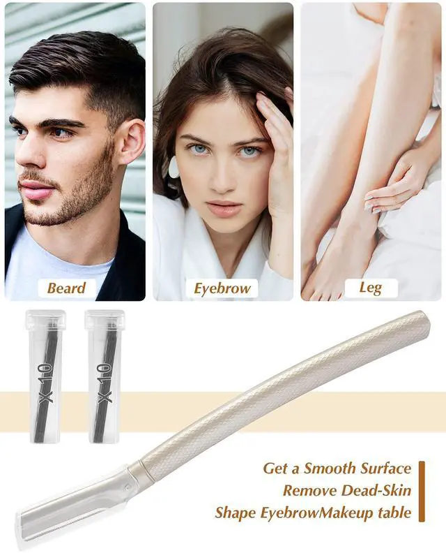 Alt view image 5 of 7 - Razor for Face Professional, Facial Razors for Women&Men Face with 20 Blade Refills, Eyebrow Razor for Women and Men