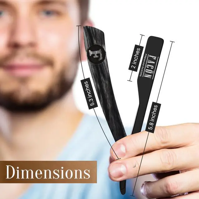 Alt view image 7 of 7 - Straight Razors for Men - Professional Barber Straight Edge Razor Kit with 100 Blades, Wooden Stainless Steel Barbero Shaver for a Smooth & Precise Shave, Premium Barber Razor for Men's Shaving