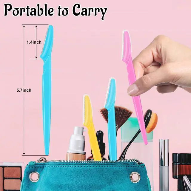 Alt view image 7 of 7 - Eyebrow Razors Bulk Face Razor Multipurpose Facial Razor Dermaplaning Tools for Women Men Eyebrow Trimmers Shaver with Protective Cover Hair Removal Tools Multicolor 18 Pcs