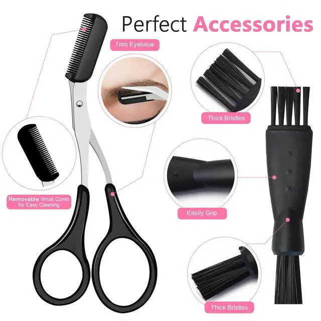 Alt view image 4 of 7 - Eyebrow Razor Pack, Multipurpose Dermaplaning Face Razors for Women Facial Hair Removal/Exfoliating/Eyebrow Face Shavers/Peachfuzz, Bulk Straight Eyebrow Trimmers for Women