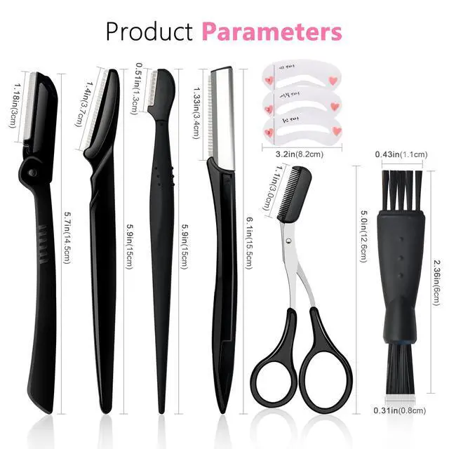 Alt view image 6 of 7 - Eyebrow Razor Pack, Multipurpose Dermaplaning Face Razors for Women Facial Hair Removal/Exfoliating/Eyebrow Face Shavers/Peachfuzz, Bulk Straight Eyebrow Trimmers for Women