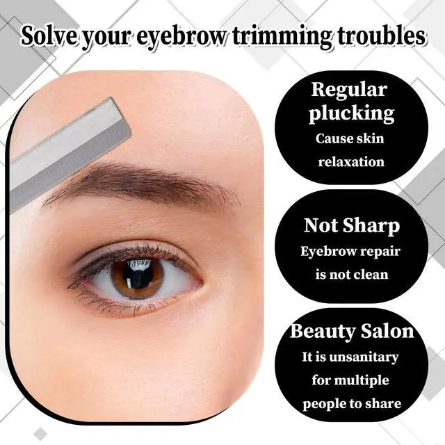 Alt view image 7 of 7 - Straight Razor Blades, 40 Pcs Stainless Steel Brow Razor Single Edge Disposable Safety Eyebrow Trimmer Facial Hair Removers Shaving Tools Blade Refills for Men and Women