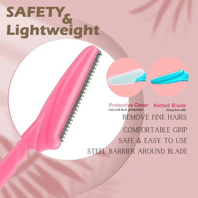 Alt view image 3 of 7 - Ladies Eyebrow Grooming Razors Shaver Set Pack of 3 Multicolor