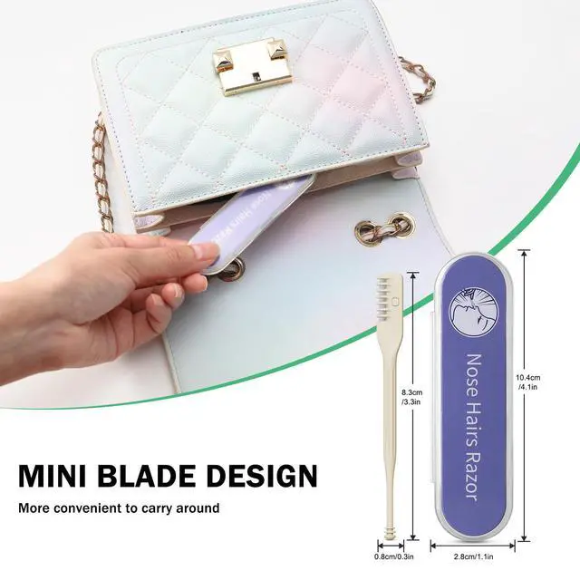 Alt view image 7 of 7 - Manual Nose Hair Trimmer (Pack of 3) - Rotating Nasal Hair Razor Cutter with Ear Picker for Women and Men - Portable Nostril Hair Remover Tools