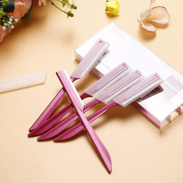 Alt view image 2 of 7 - Eyebrow Trimmer, Completely Stainless Steel Eyebrow Razor Shaper for Men and Women, Grooming Shavers(10 pcs/box)