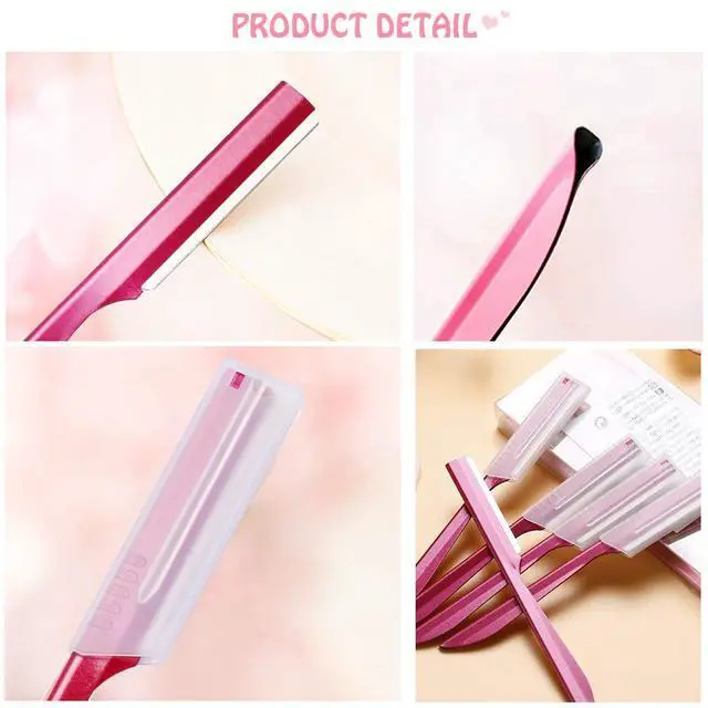 Alt view image 7 of 7 - Eyebrow Trimmer, Completely Stainless Steel Eyebrow Razor Shaper for Men and Women, Grooming Shavers(10 pcs/box)